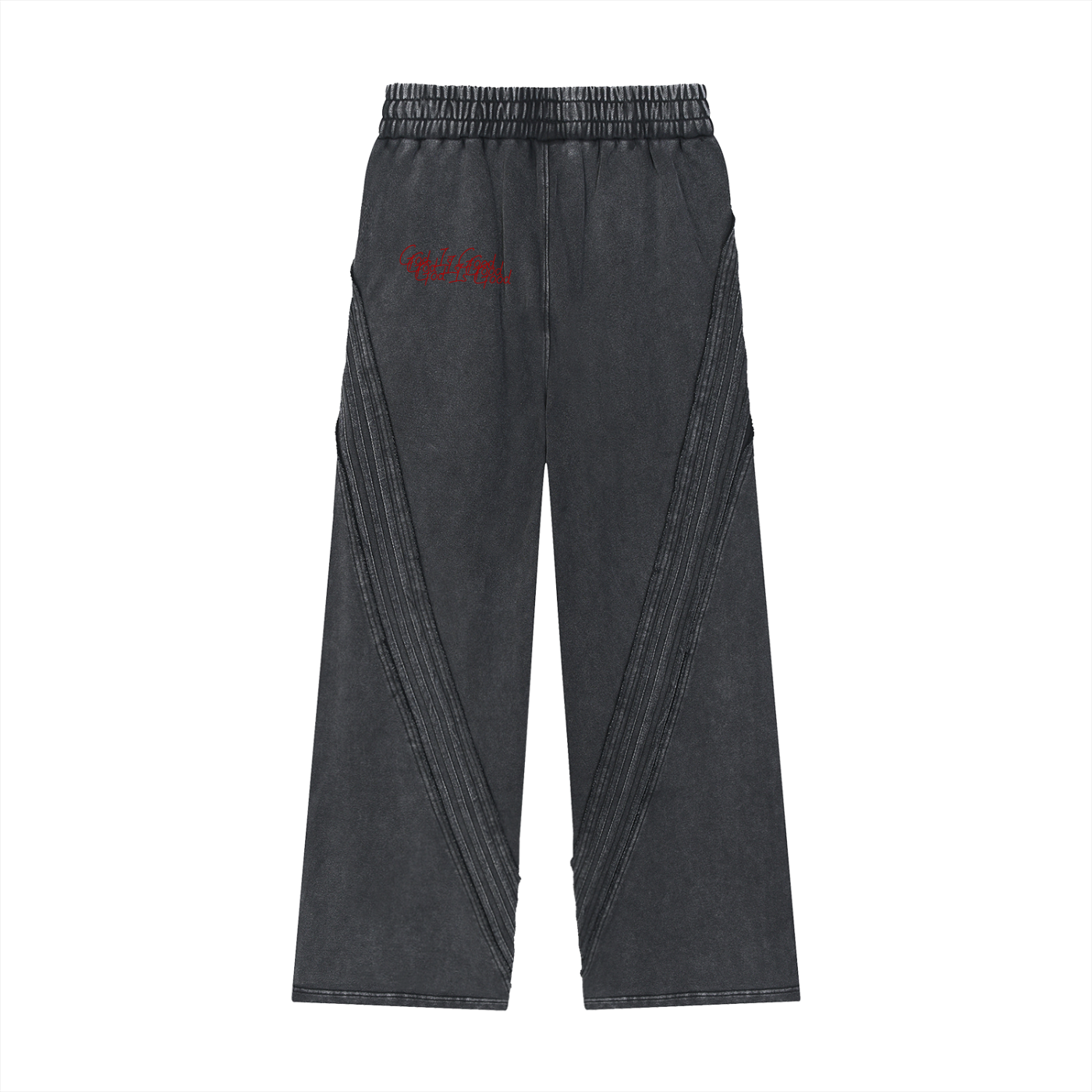 Snow Washed Tape Raw Edge Sweatpants