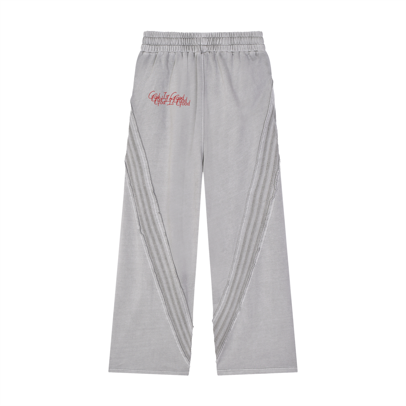 Snow Washed Tape Raw Edge Sweatpants