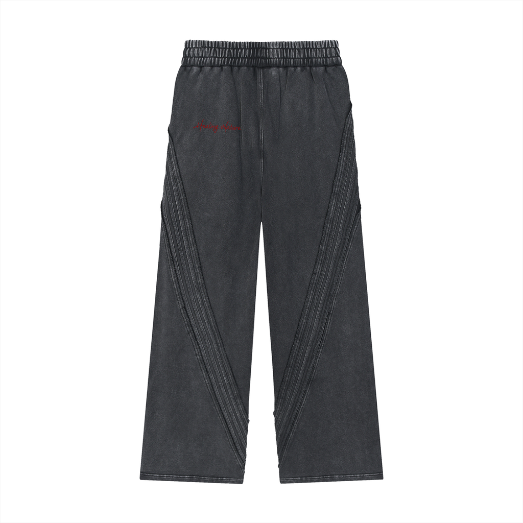 Snow Washed Tape Raw Edge Sweatpants