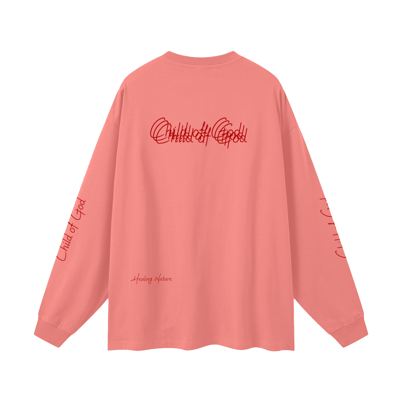 Unisex Earth Tone Loose Fit Long Sleeve T-Shirt