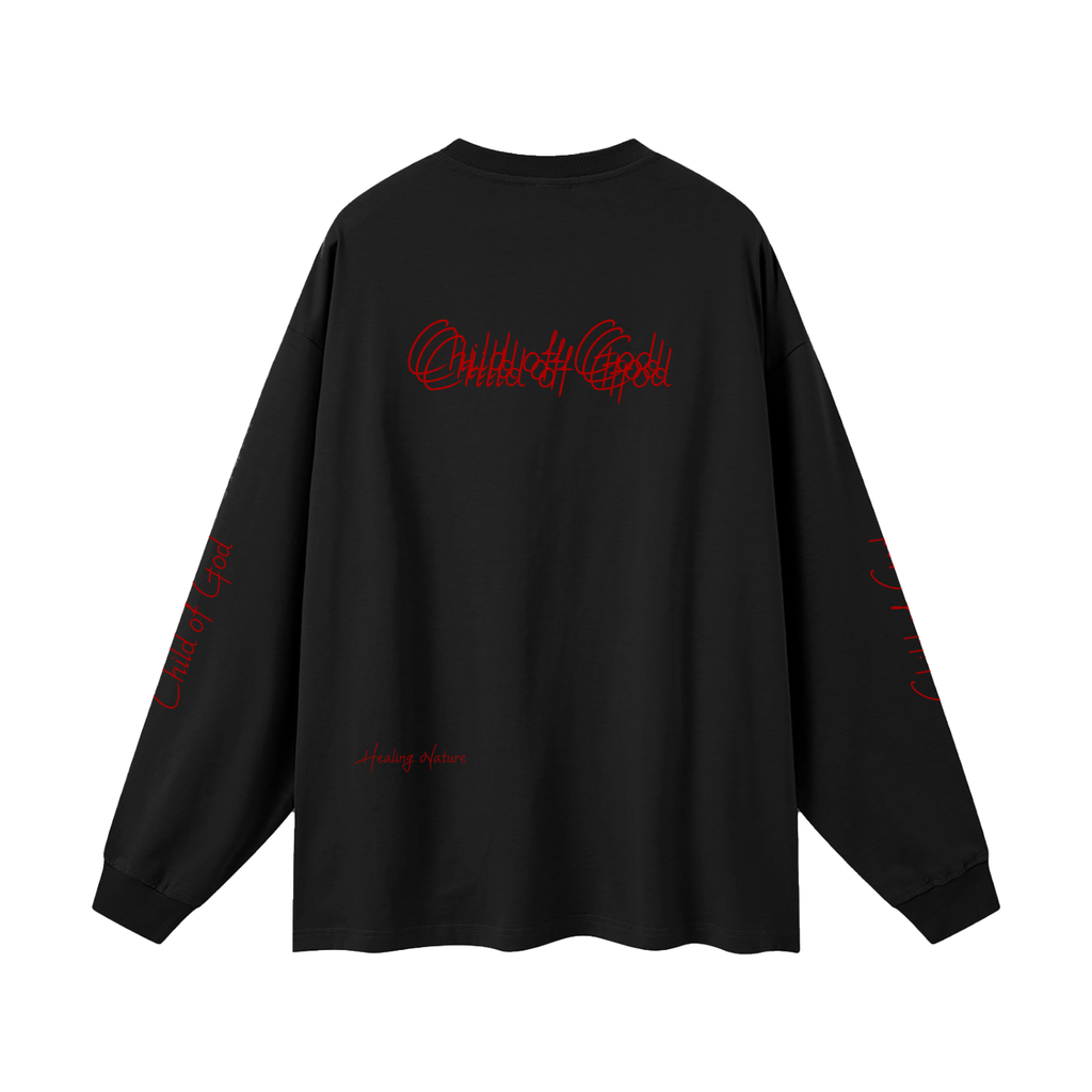 Unisex Earth Tone Loose Fit Long Sleeve T-Shirt
