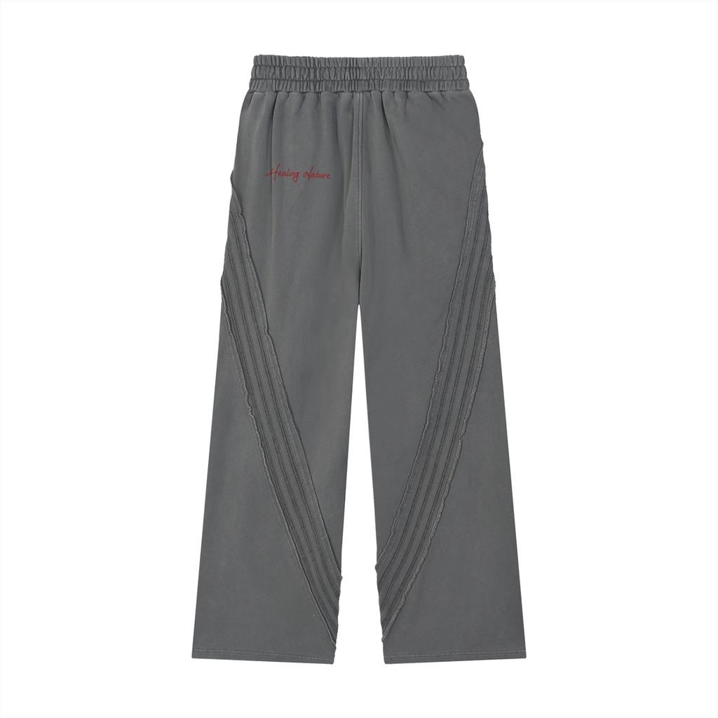 Snow Washed Tape Raw Edge Sweatpants