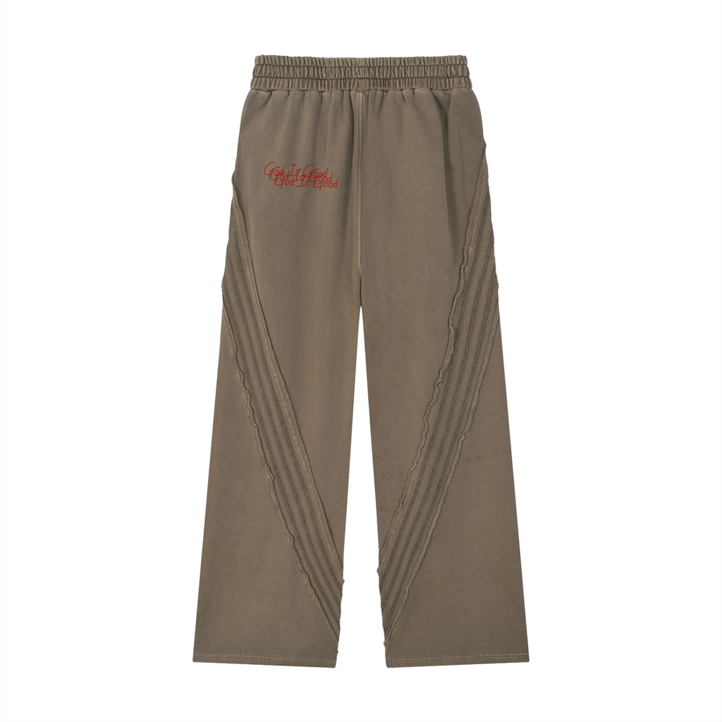 Snow Washed Tape Raw Edge Sweatpants