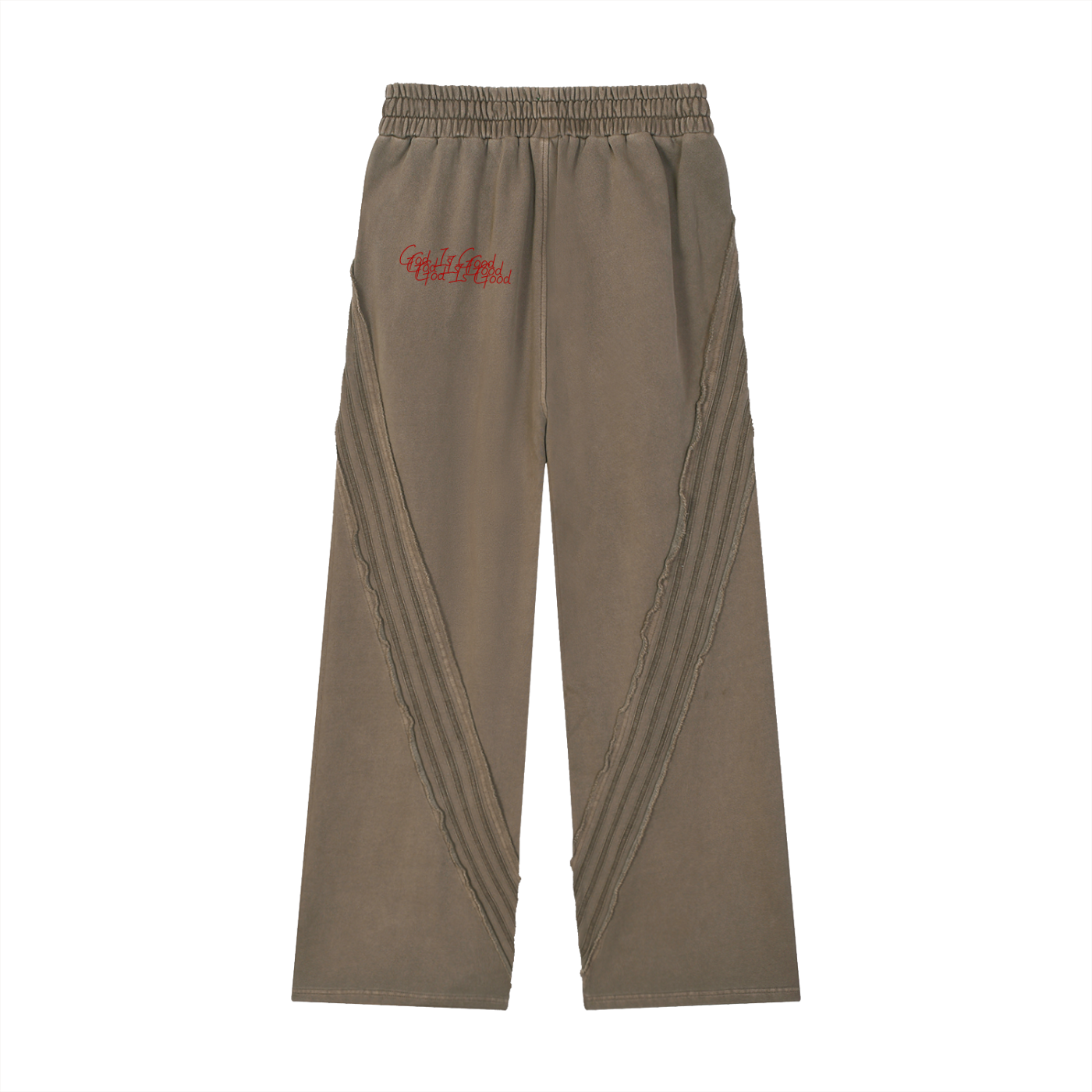 Snow Washed Tape Raw Edge Sweatpants