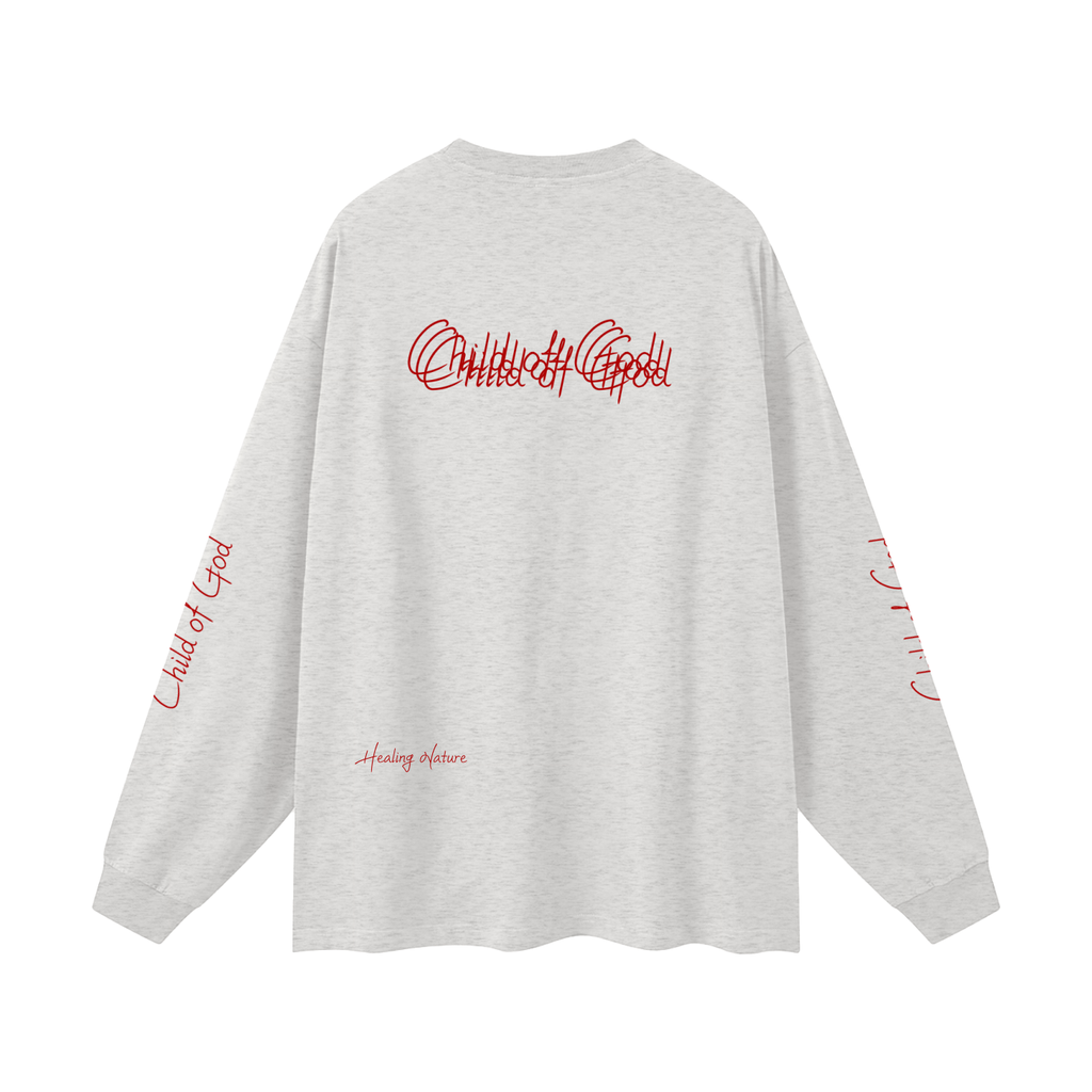 Unisex Earth Tone Loose Fit Long Sleeve T-Shirt