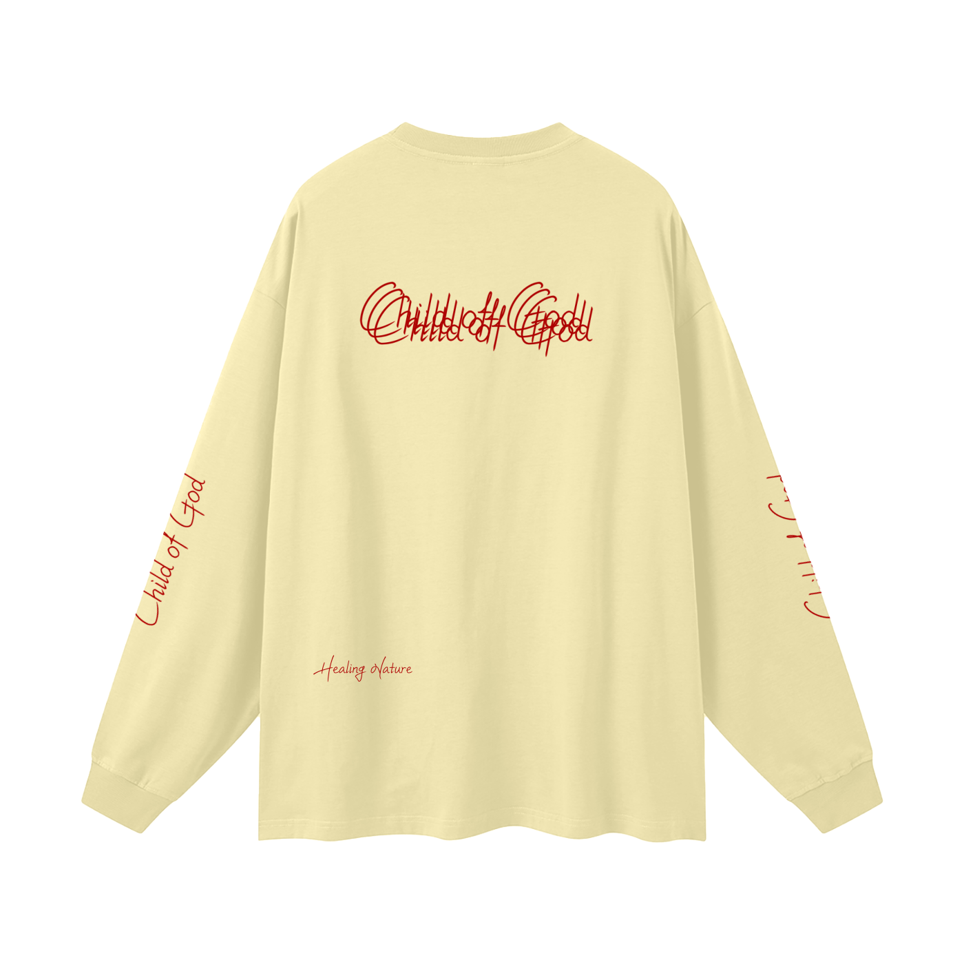 Unisex Earth Tone Loose Fit Long Sleeve T-Shirt