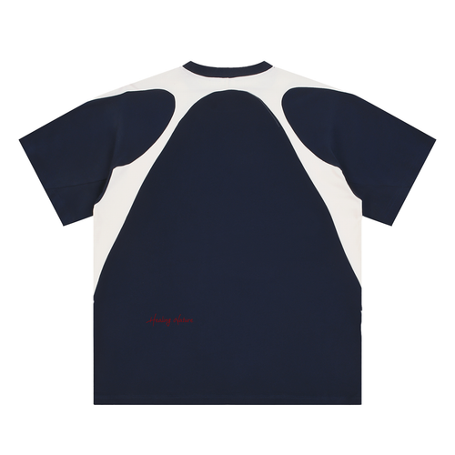 Contrast Panel Cotton T-Shirt