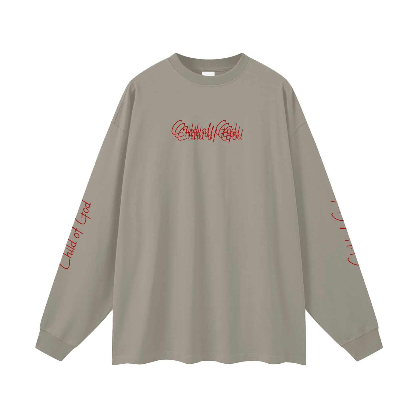 Unisex Earth Tone Loose Fit Long Sleeve T-Shirt
