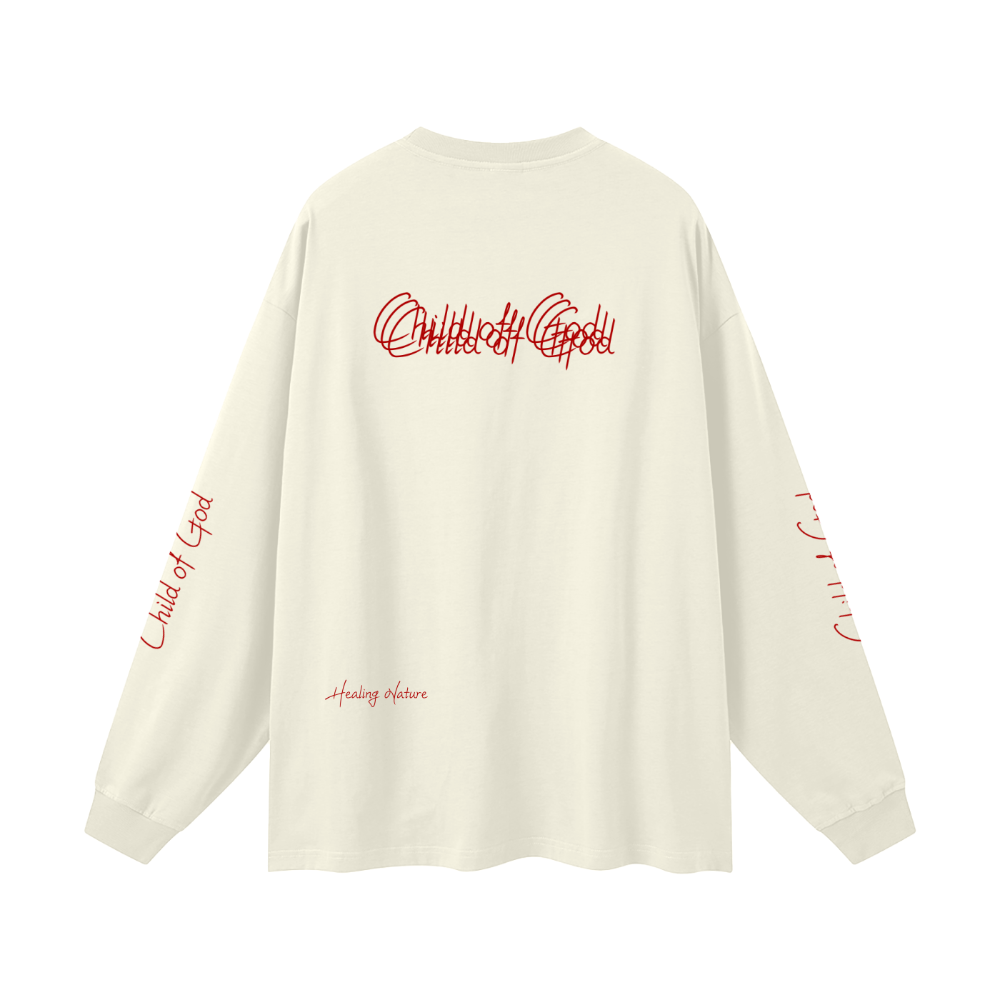 Unisex Earth Tone Loose Fit Long Sleeve T-Shirt