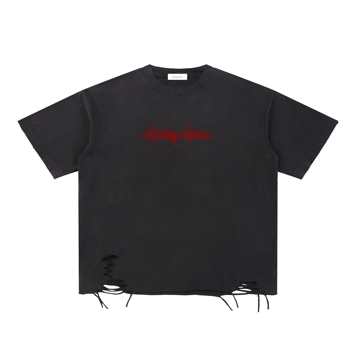 Snow Washed Distressed T-Shirt