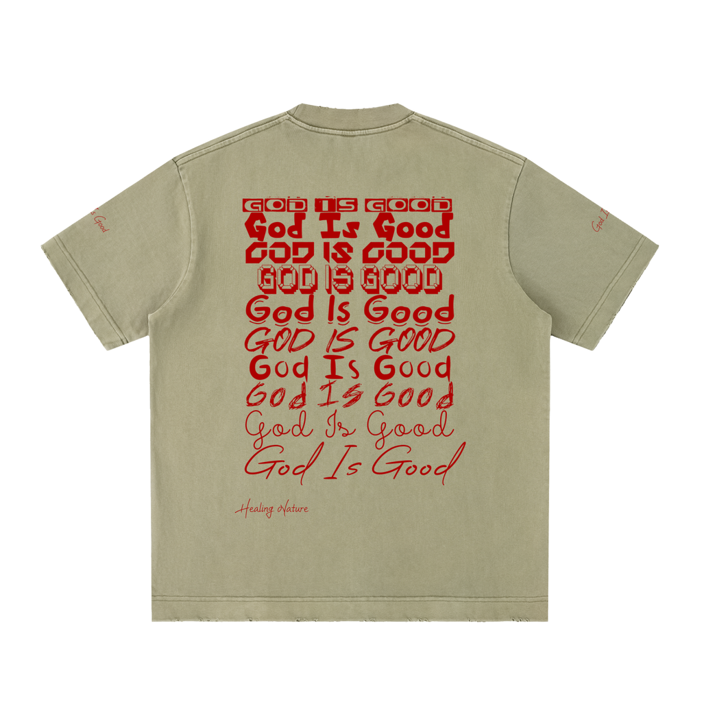 Heavyweight Vintage Washed Frayed T-Shirt