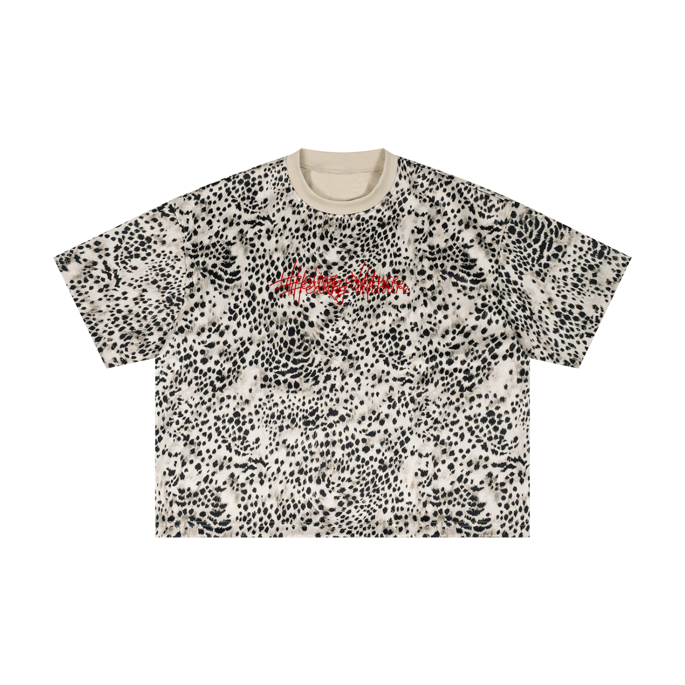 Unisex Leopard Print Boxy T-Shirt