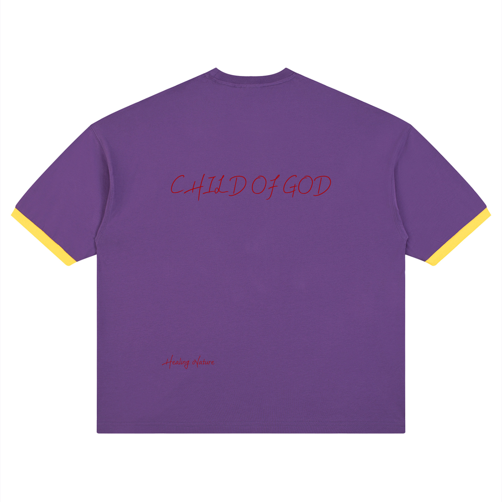 Unisex Color Block Drop Shoulder T-Shirt