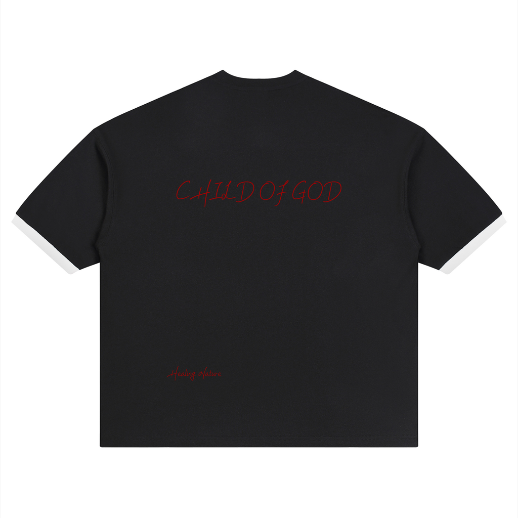 Unisex Color Block Drop Shoulder T-Shirt