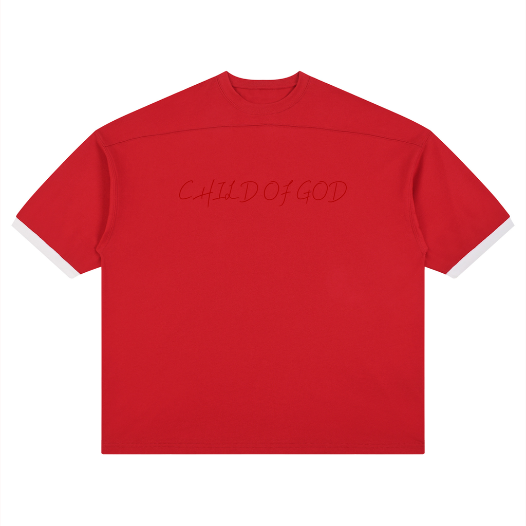 Unisex Color Block Drop Shoulder T-Shirt