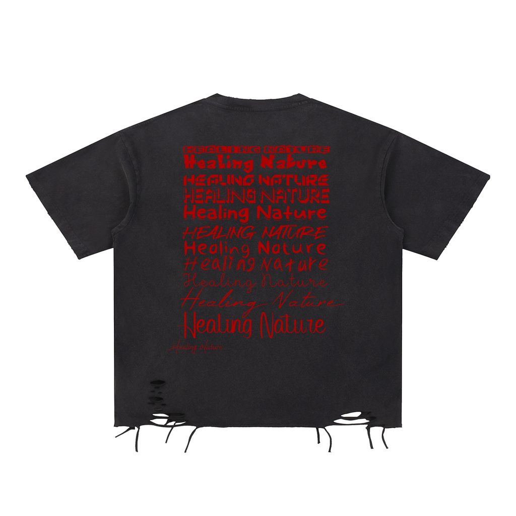 Snow Washed Distressed T-Shirt