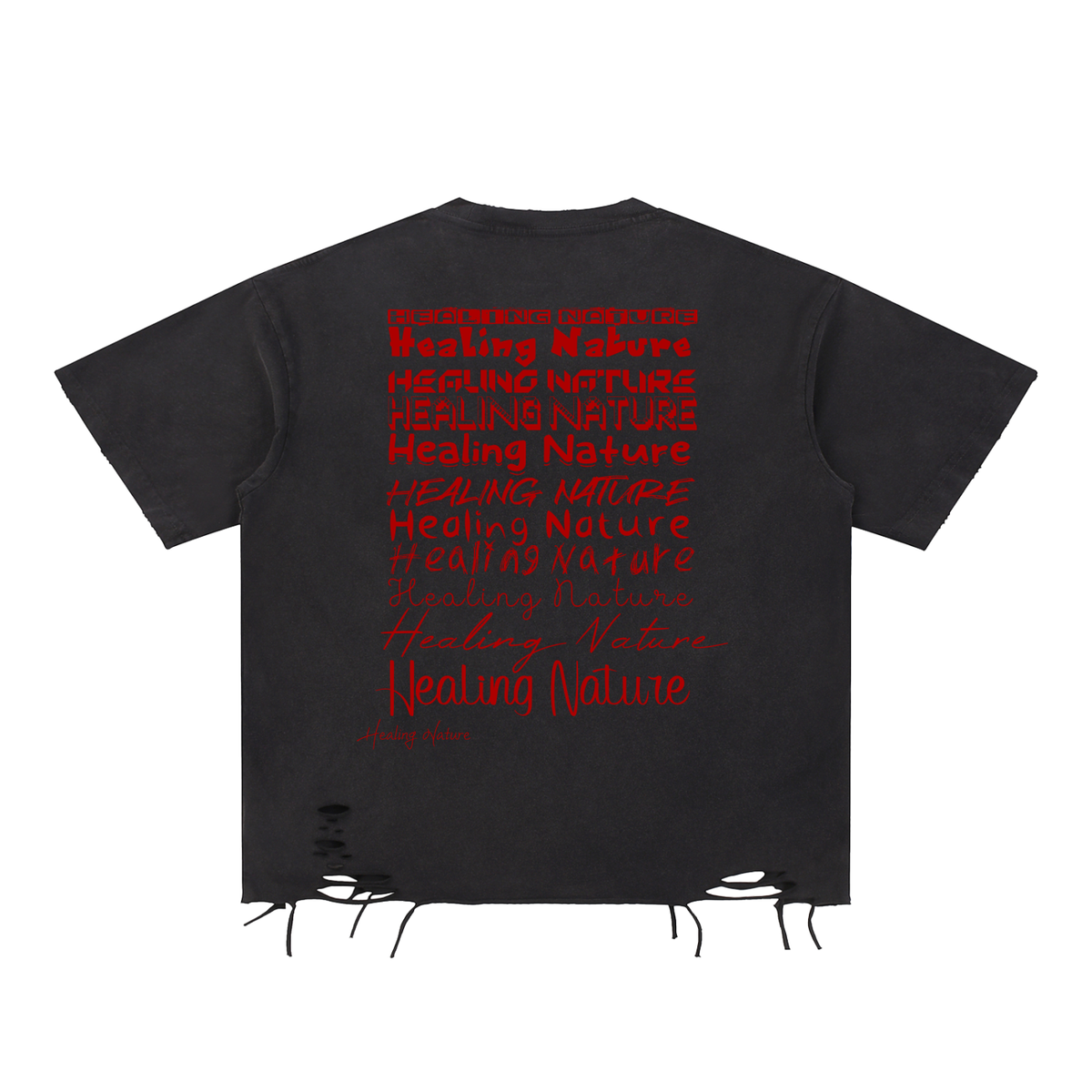 Snow Washed Distressed T-Shirt