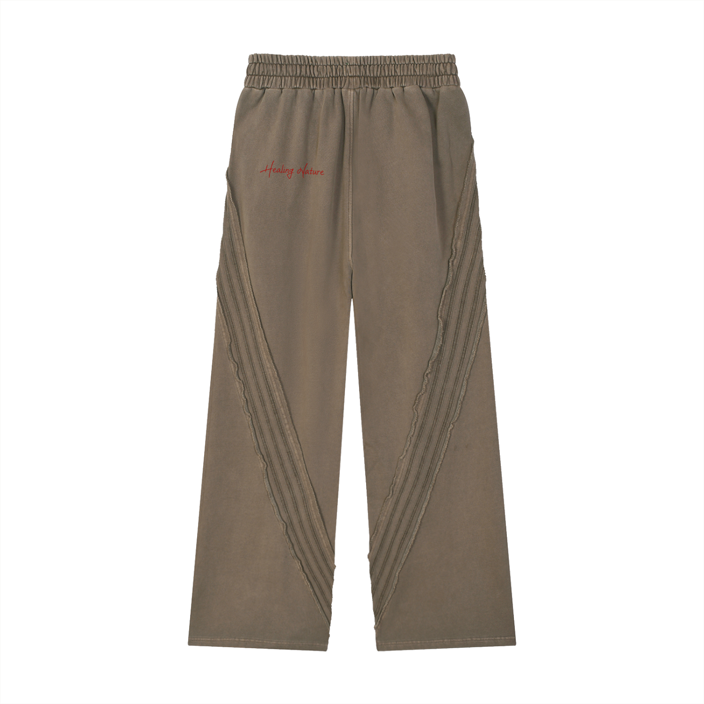 Snow Washed Tape Raw Edge Sweatpants
