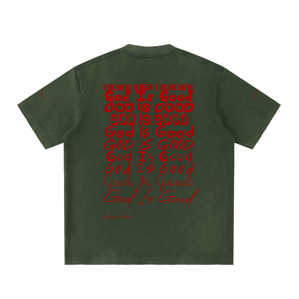 Heavyweight Vintage Washed Frayed T-Shirt