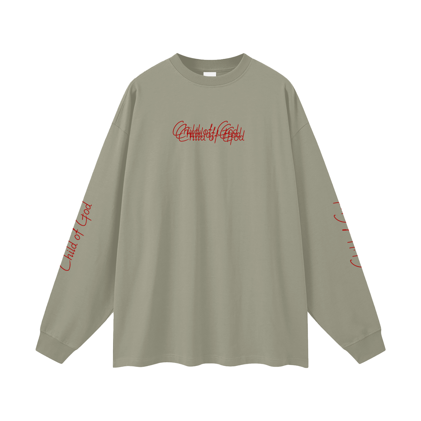 Unisex Earth Tone Loose Fit Long Sleeve T-Shirt