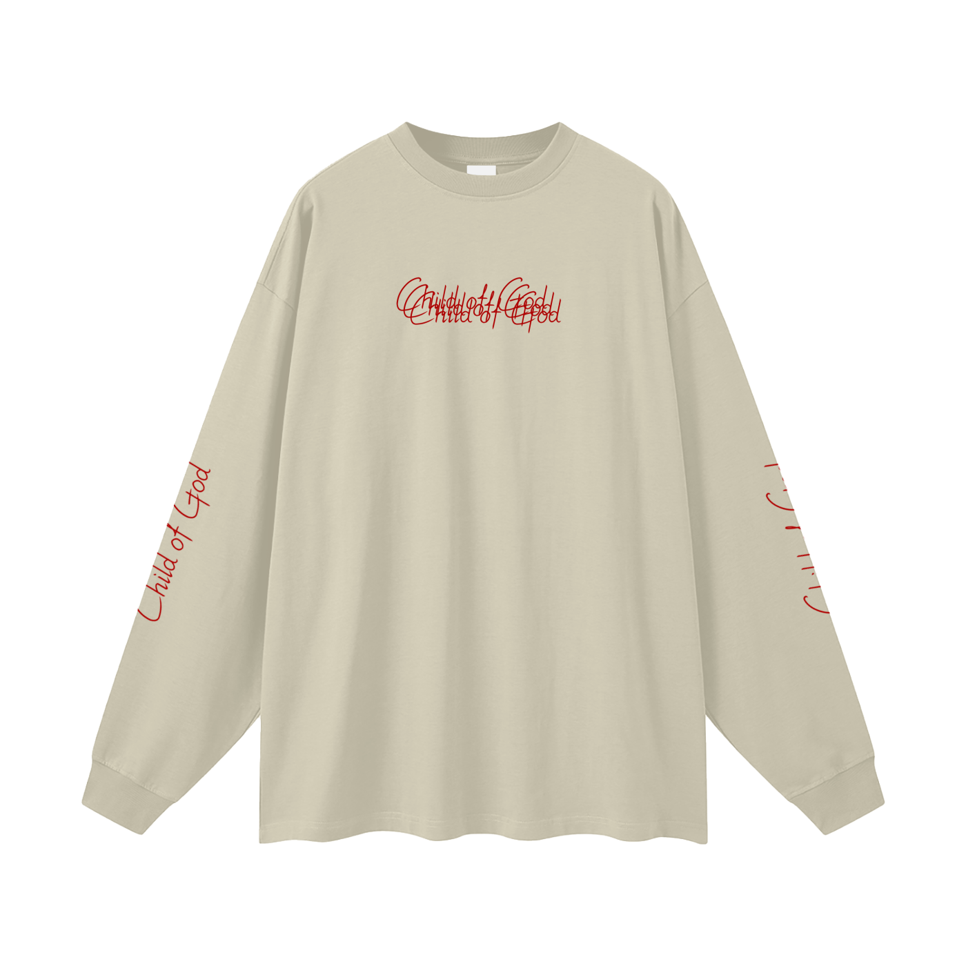 Unisex Earth Tone Loose Fit Long Sleeve T-Shirt