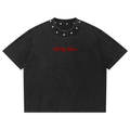 Unisex Washed Boxy Studded T-Shirt