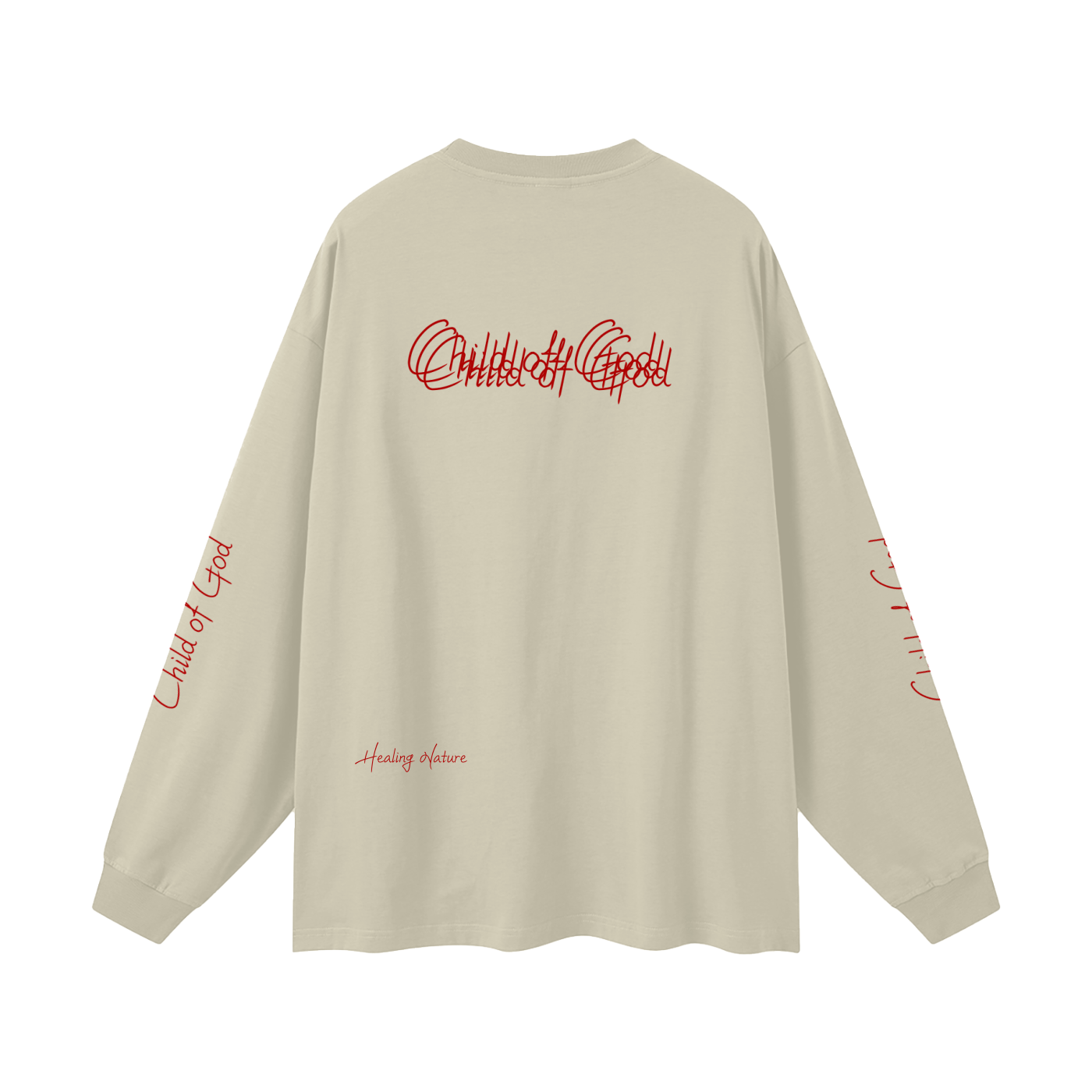 Unisex Earth Tone Loose Fit Long Sleeve T-Shirt