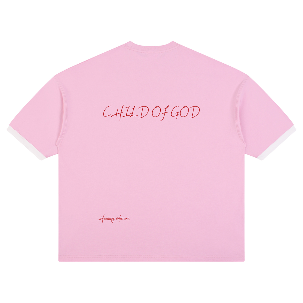 Unisex Color Block Drop Shoulder T-Shirt