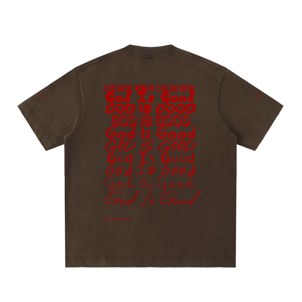 Heavyweight Vintage Washed Frayed T-Shirt