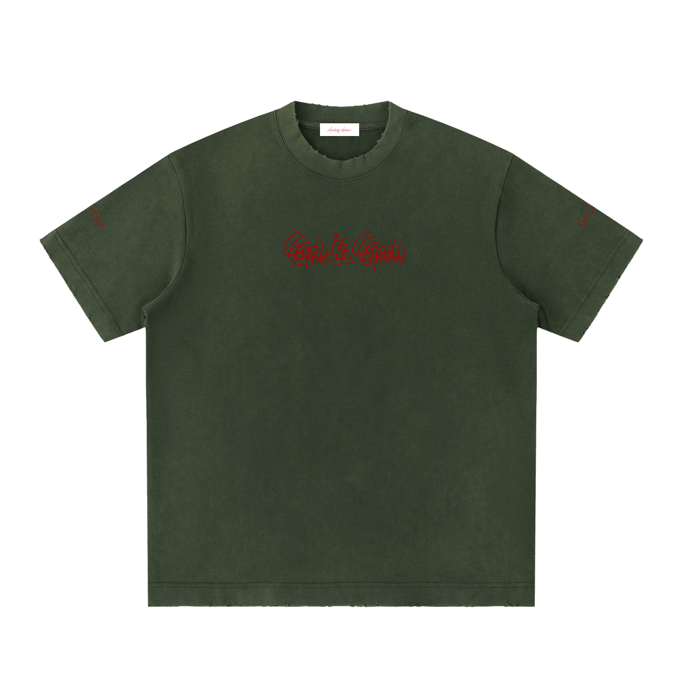 Heavyweight Vintage Washed Frayed T-Shirt