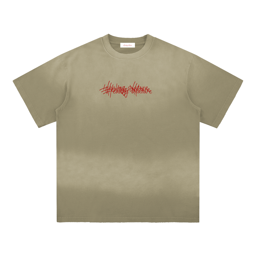 Sun Fade Hand-Frayed Cotton T-Shirt