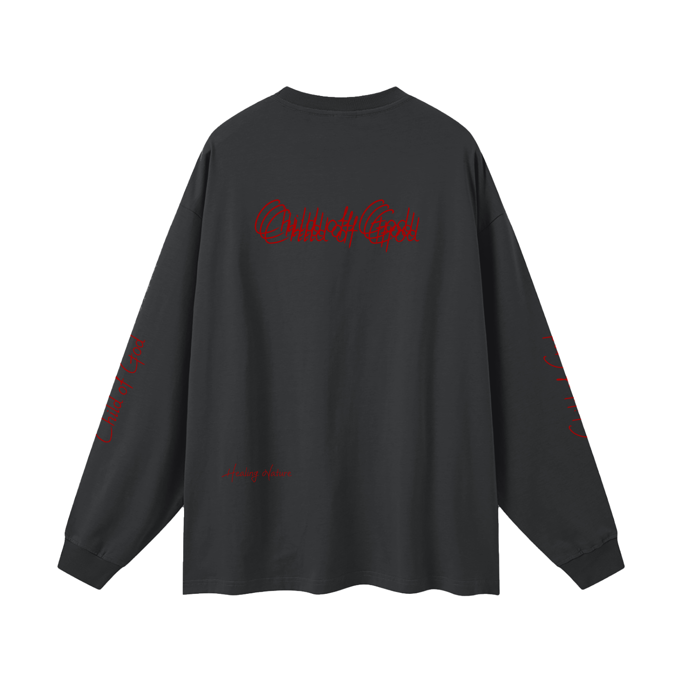 Unisex Earth Tone Loose Fit Long Sleeve T-Shirt