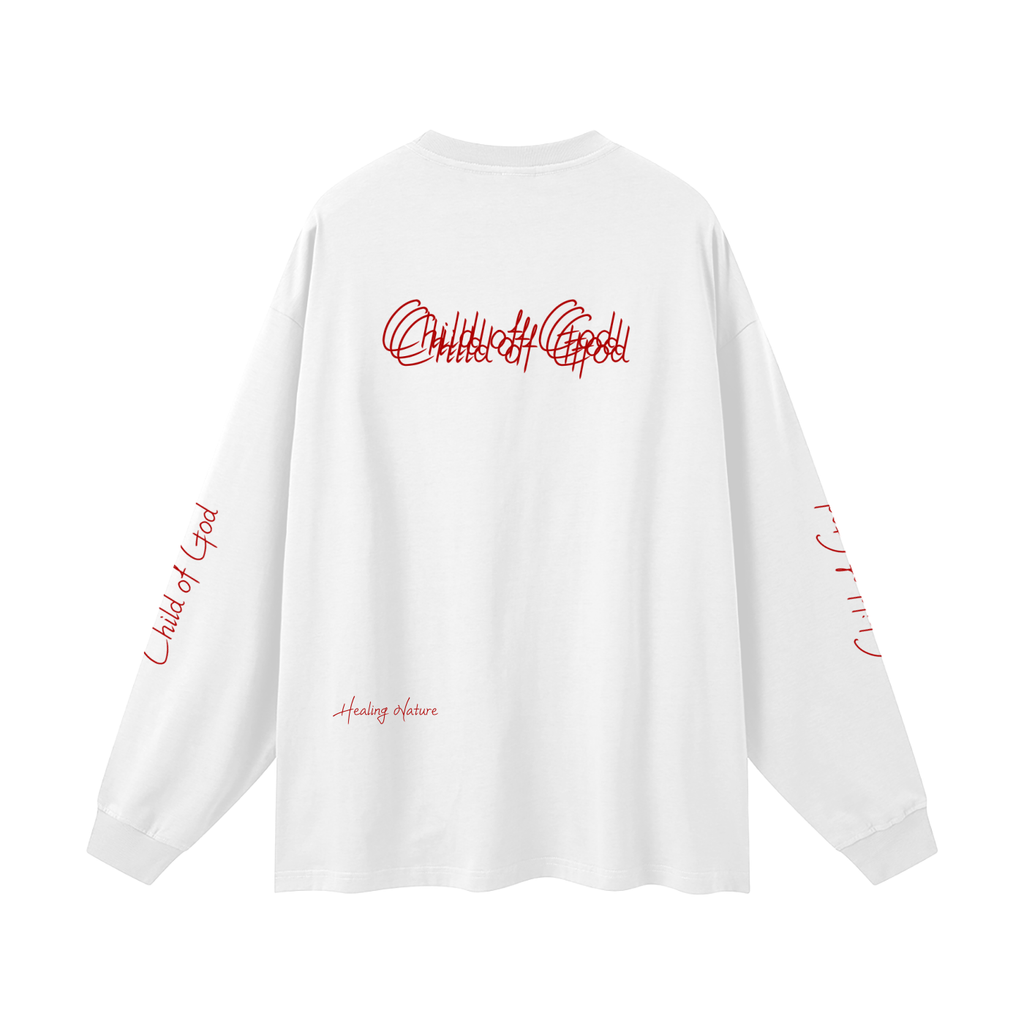 Unisex Earth Tone Loose Fit Long Sleeve T-Shirt