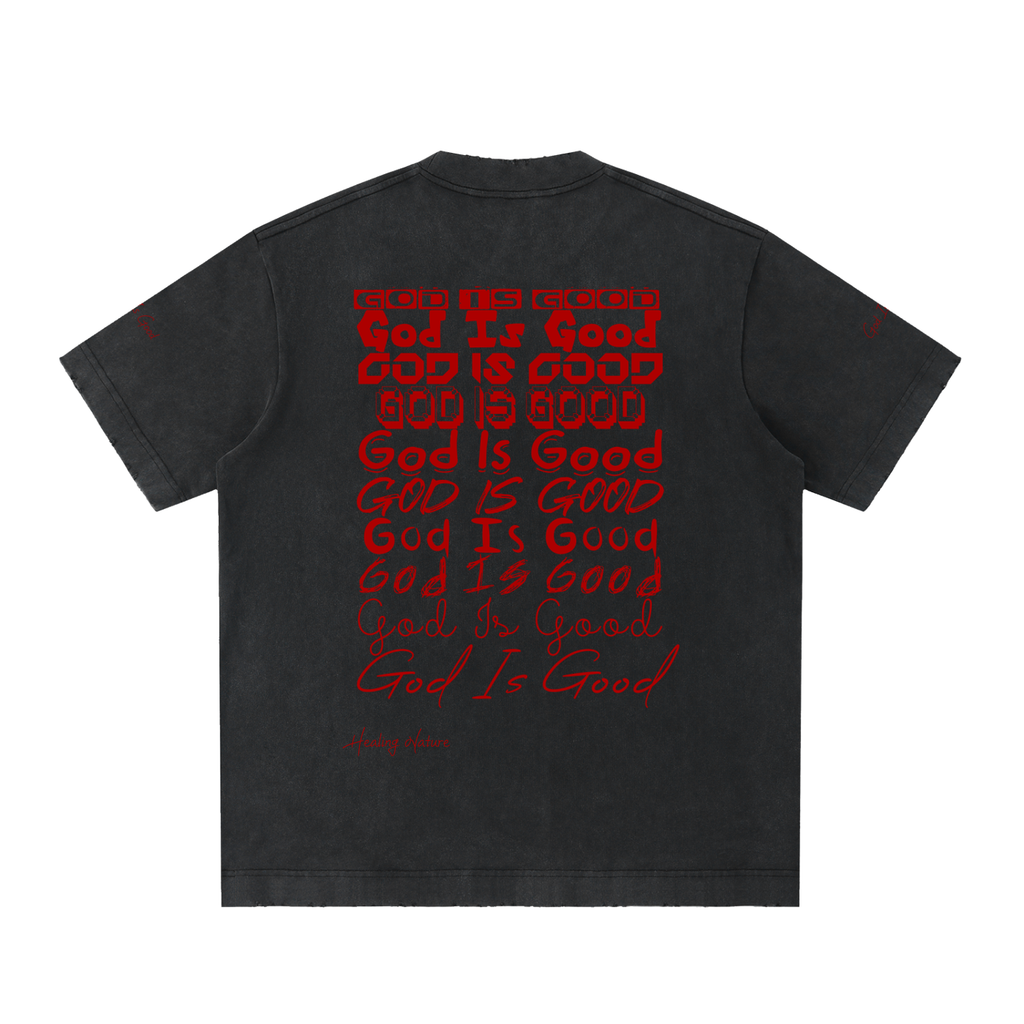 Heavyweight Vintage Washed Frayed T-Shirt