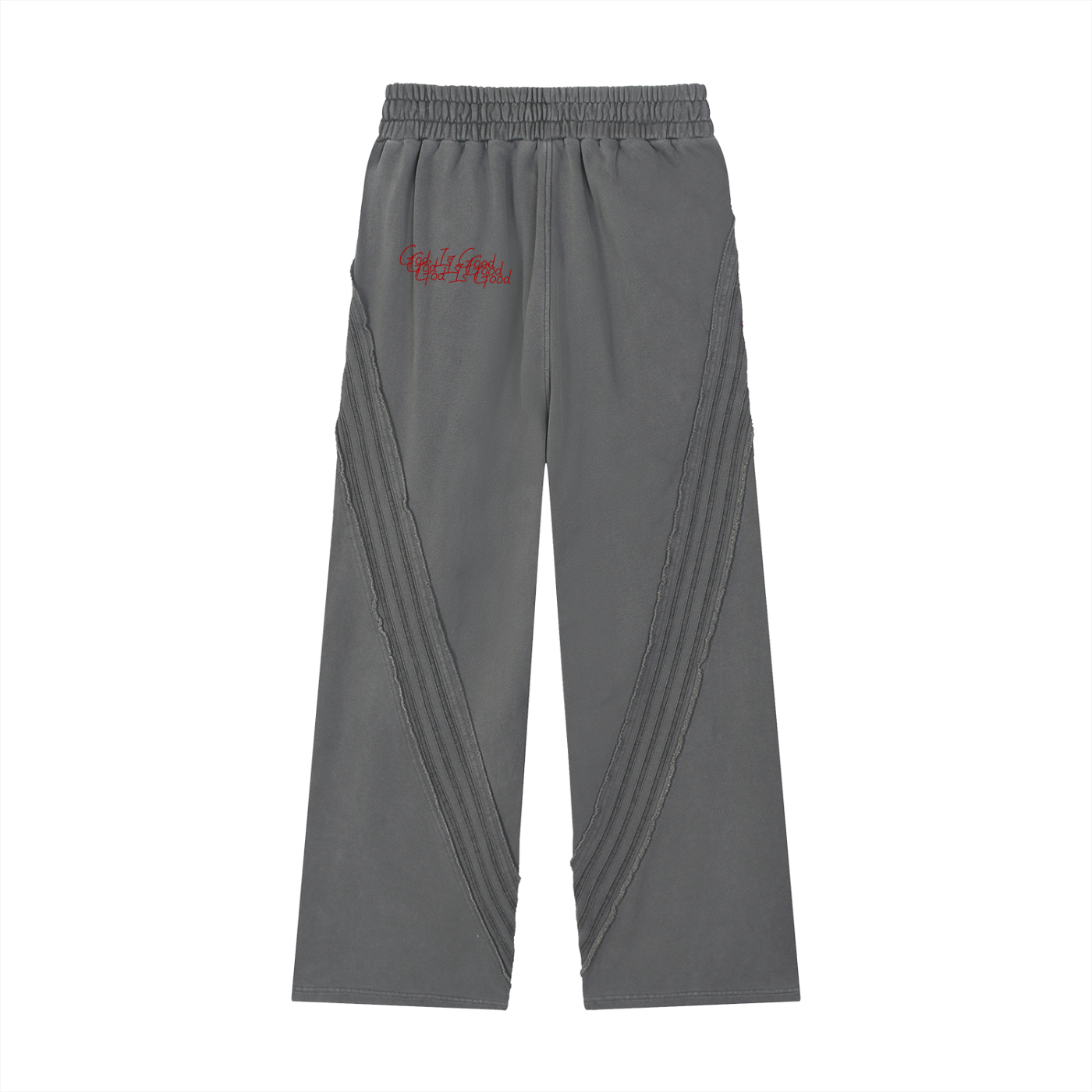 Snow Washed Tape Raw Edge Sweatpants